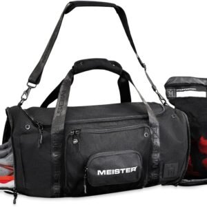 Meister Brawler Gym Bag for Fighters w/Zip-Out Wash Bag & Shoe Locker