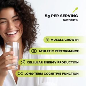 Complement Creatine Monohydrate Micronized Powder for Women and Men (5g per serv...