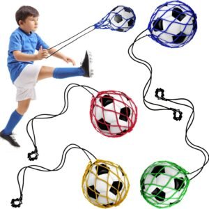 Outus 4 Pcs Kids Soccer Ball Trainer Soccer Juggle Kick Trainer Solo Handle Thro...