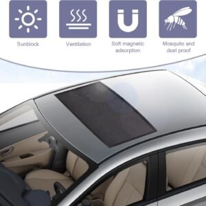 1 PC Car Roof Sunroof Sunshade Net, 39.37" x 25.59" Free Ventilation Insulation ...