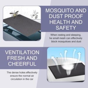 1 PC Car Roof Sunroof Sunshade Net, 39.37" x 25.59" Free Ventilation Insulation ...