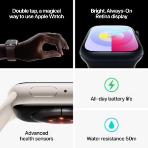 Apple Watch Series 9 [GPS 41mm] Smartwatch with Starlight Aluminum Case with Sta...