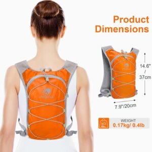 Small Water Backpack, Festival Hydration Vest, Hydro Pack with 2L Water Bladder,...