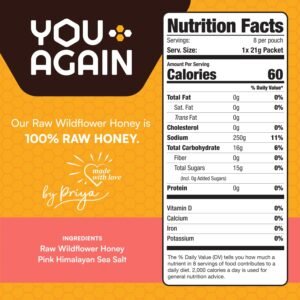 You Again Super Honey & Salt Packets | Pre & Mid-Workout Clean Energy Gel | Pale...