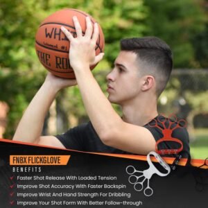 FNBX FlickGlove Basketball Shooting Aid, Training Equipment for Improving Shot a...