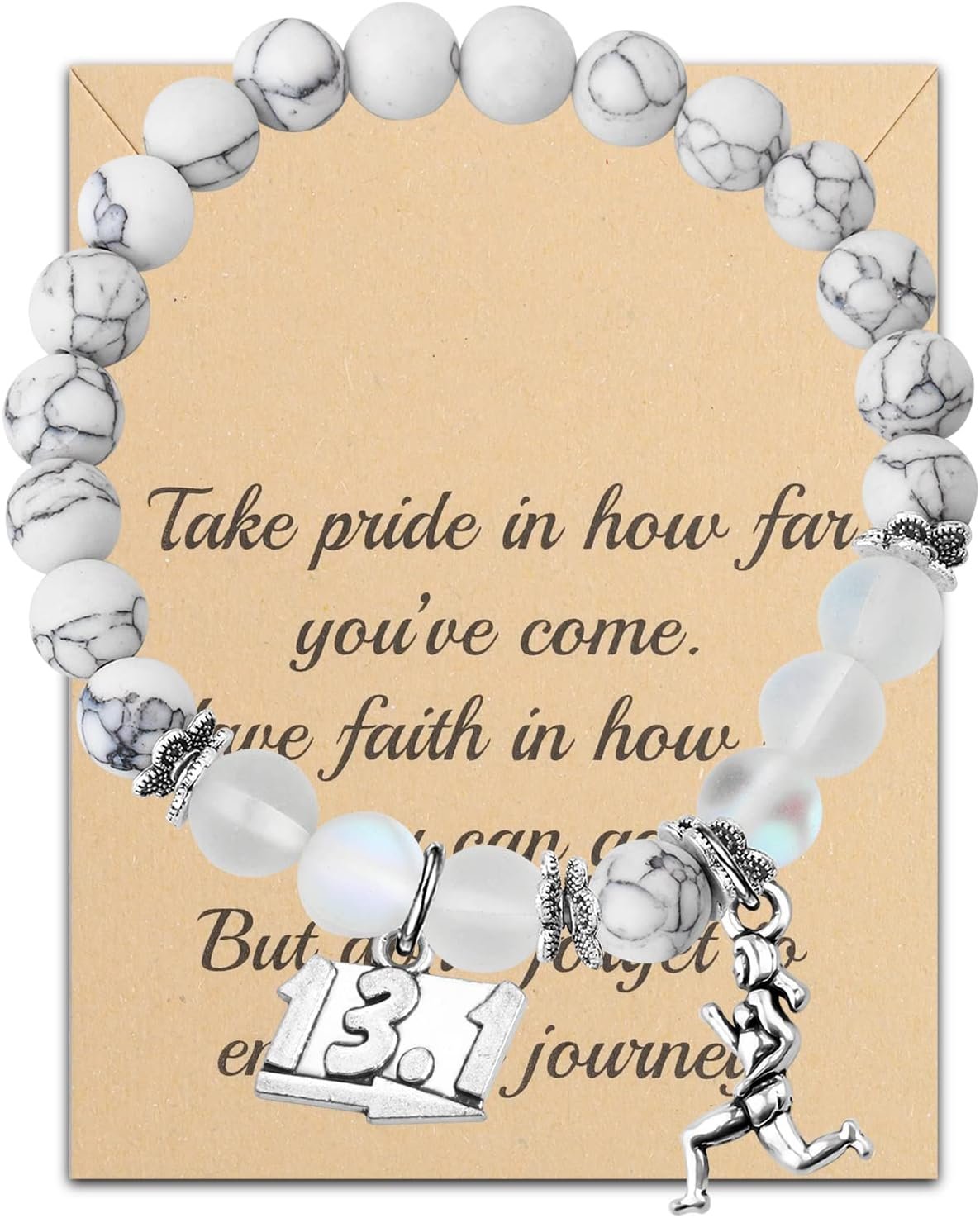 Runner Bracelet Marathon Running Gift Track Gift Marathon Runner Inspirational J...