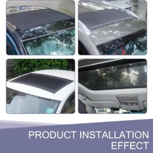 1 PC Car Roof Sunroof Sunshade Net, 39.37" x 25.59" Free Ventilation Insulation ...