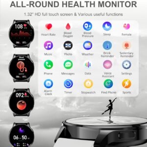 Smart Watch for Women Men, Bluetooth Call Fitness Tracker for Android and iOS Ph...