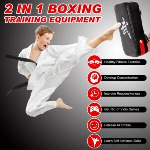 CYFIE Boxing Equipment for Kids, Kicking Shields Pads Training Gloves Punching M...