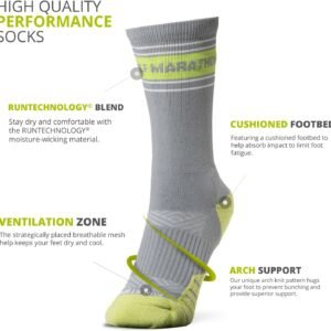 Gone For a Run Inspirational Athletic Running Socks | Mid-Calf | Multiple Design...