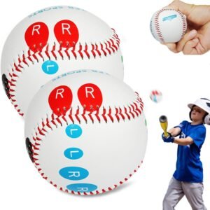 2PCS Pitch Training Baseball with Finger Placement Markers, Pitching Grip Traine...