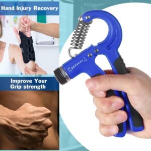 AIXPI Grip Strength Trainer, Hand Grip Exerciser Strengthener with Adjustable Re...