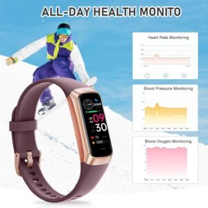 Fitness Tracker with Heart Rate, Step Counter, Sleep Monitor, Calorie Tracking, ...