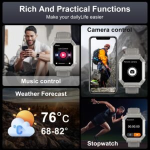 Smart Watch for Men Fitness Tracker: Military Smart Watches for Men Digital Mens...