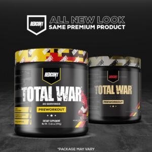 REDCON1 Total War Preworkout, Sour Gummy Bear - Pump, Endurance & Energy Boostin...