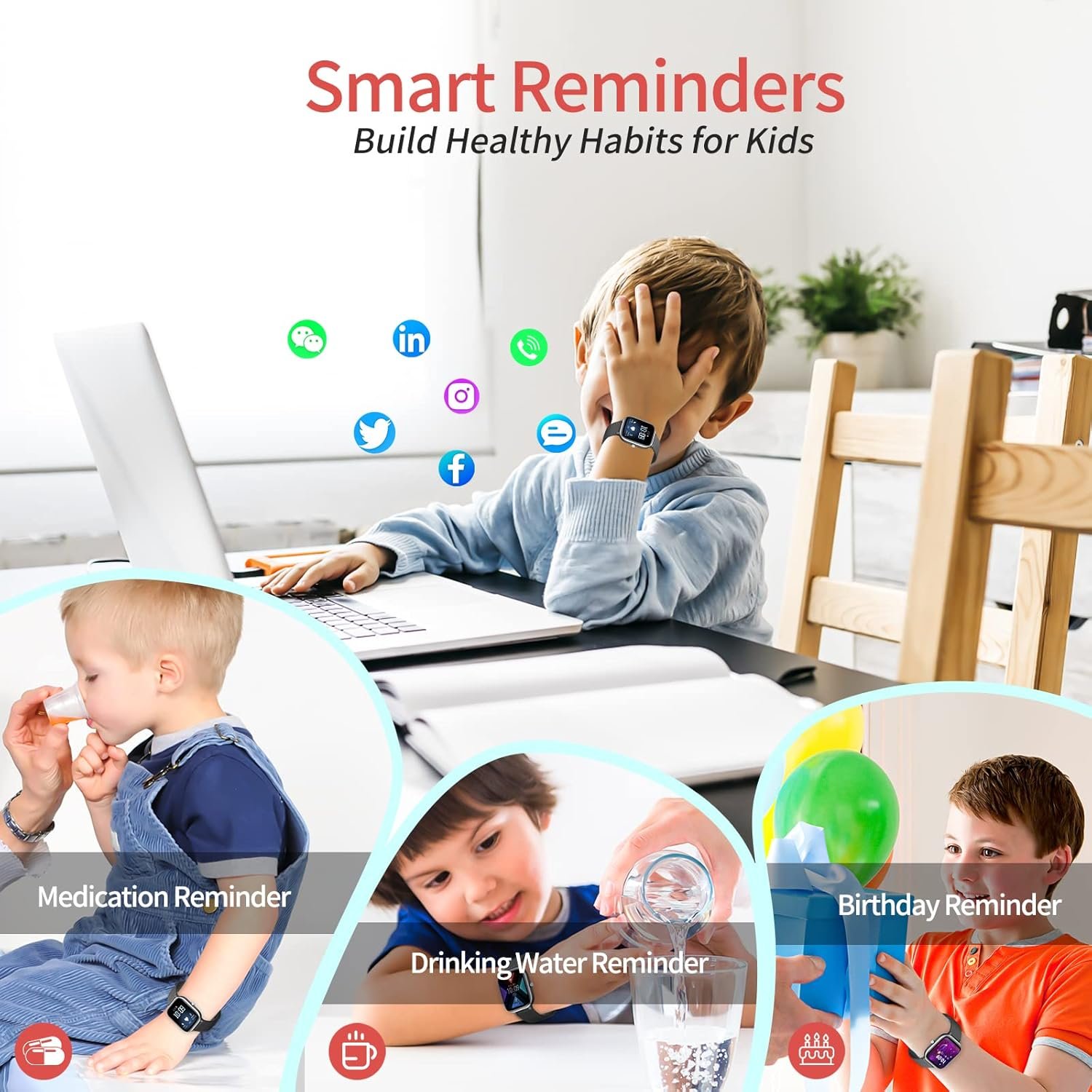 Fitness Tracker Watch, IP68 Waterproof Smart Watch with 19 Sport Modes, Pedomete...