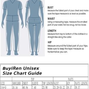 Scrubs for Women Set with Scrub Cap, V-Neck Stretchy Scrubs Tops and Jogger Pant...