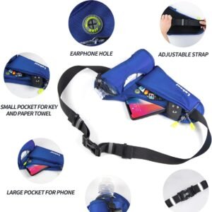 Labeol Running Water Bottle Hydration Belt with Water Bottle Holder Hiking Walki...