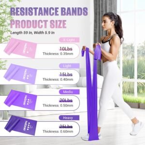 Resistance Bands for Physical Therapy Women, Extended Exercise Stretch Bands for...