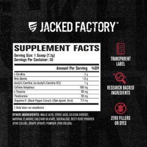 Jacked Factory NITROSURGE Shred Pre Workout Supplement - Energy Booster, Instant...