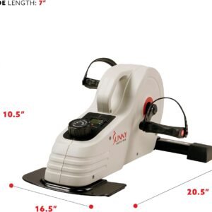 Sunny Health & Fitness Dual Function Under Desk Pedal Exerciser, Portable Indoor...