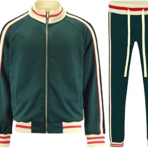 G-Style USA Men's G Track Suit Set ST5014-577 - Green - Small - I7A