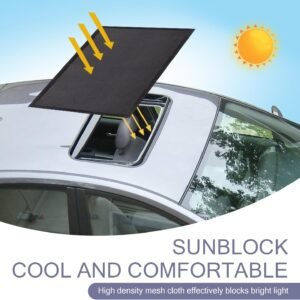 1 PC Car Roof Sunroof Sunshade Net, 39.37" x 25.59" Free Ventilation Insulation ...