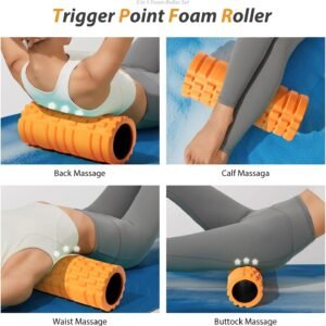 5 in1 Foam Roller Set, Trigger Point Foam Roller, Massage Roller Stick, Massage ...