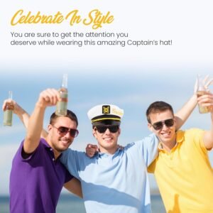 Brosash Cruisin Captain's Hat - Nautical Themed Cruise Ship Hat | Carnival & Roy...