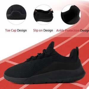 Slip on Sneakers for Men Casual Non Slip Lightweight Breathable Athletic Tennis ...