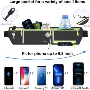 Running Fanny Pack Waist Bag Phone Holder Belt with Water Bottle Holder Suitable...