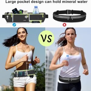 Running Fanny Pack Waist Bag Phone Holder Belt with Water Bottle Holder Suitable...