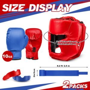 Kanayu 12 Pcs Kids Boxing Equipment Set Including Boxing Helmet and Gloves Hand ...