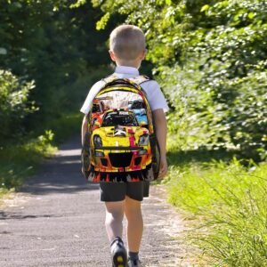 TropicalLife Color Race Car 18 Inch Travel Laptop Backpack for Women Men Large B...