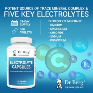 Dr. Berg Electrolyte Capsules - Electrolyte Supplements for Supporting Energy, E...