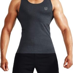 NELEUS Men's 3 Pack Dry Fit Compression Tank Top