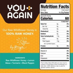 You Again Super Honey Lemon Turmeric Packets | Pre & Mid-Workout Clean Energy Ge...