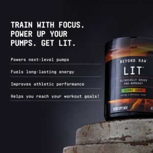 BEYOND RAW LIT | Clinically Dosed Pre-Workout Powder | Contains Caffeine, L-Citr...