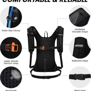 Hydration Pack Backpack for Women & Men, Lightweight Water Backpack with 2L Wate...