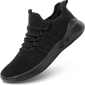 Mens Walking Shoes Lightweight Breathable Slip On Running Shoes Comfortable Fash...