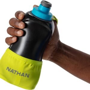 Nathan Running Handheld 18oz. No-Grip Adjustable Hand Strap. Reflective Hydratio...