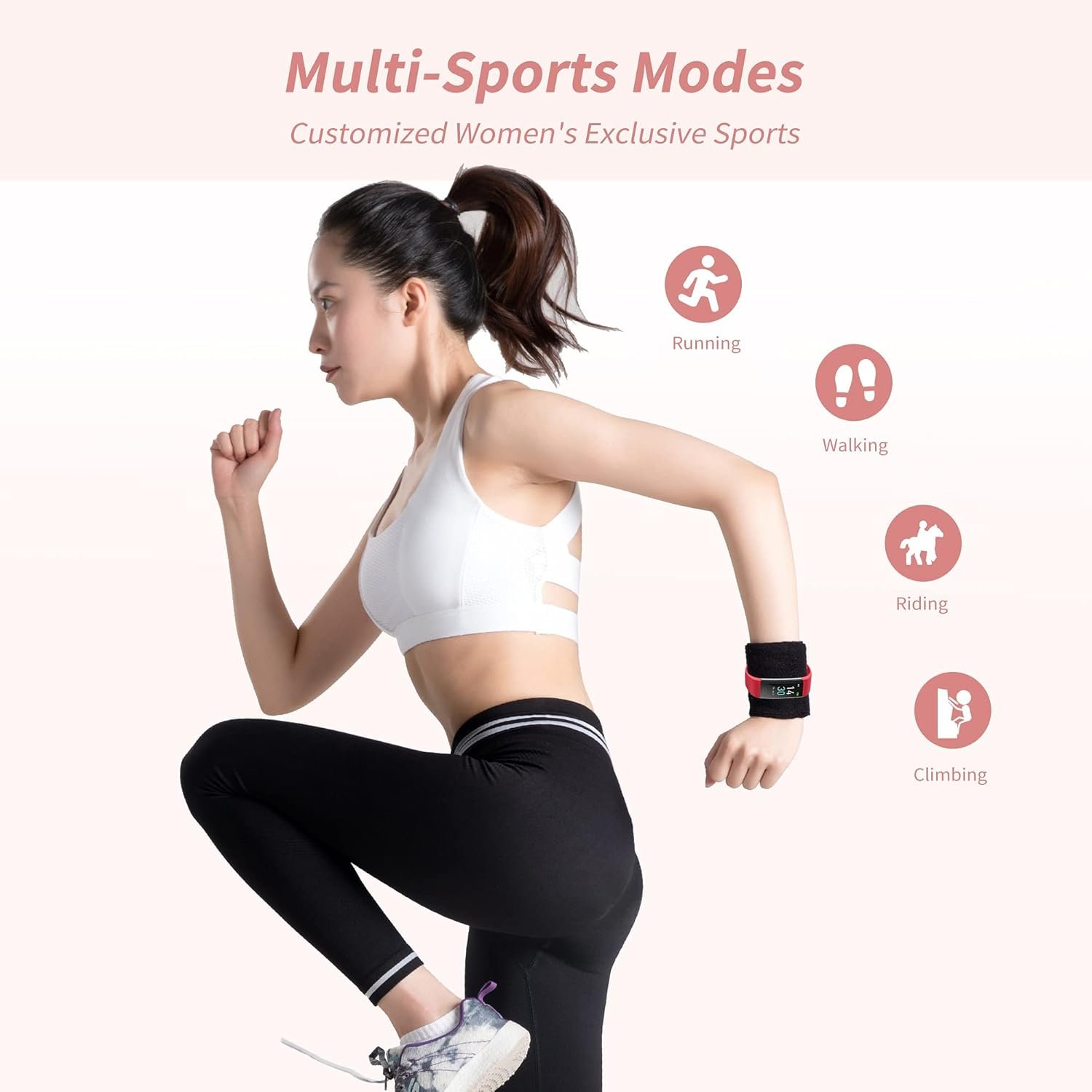 IP68 Fitness Tracker Blood Pressure Heat Rate Monitor Smart Watch Blood Oxygen S...