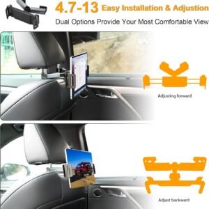 Tablet iPad Holder for Car Accessories Mount Headrest, Car Holder Back Seat Trav...