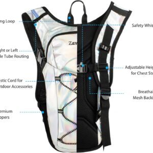 Reflective Hydration Backpack, Hydration Pack - Water Backpack with 2L Hydration...