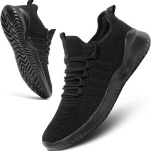 Mens Walking Shoes Lightweight Breathable Slip On Running Shoes Comfortable Fash...