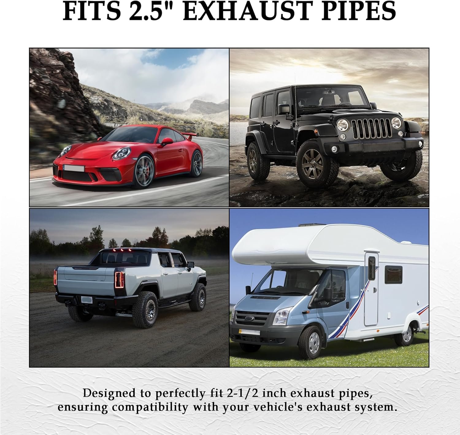 2.5 inch Exhaust Clamp with Hanger,Heavy Duty Exhaust Hanger with Clamp for 2-1/...