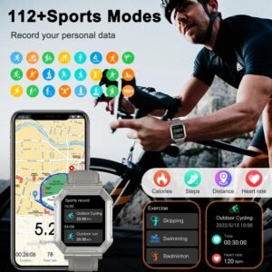 Smart Watch for Men Fitness Tracker: Military Smart Watches for Men Digital Mens...