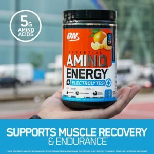 Optimum Nutrition Amino Energy + Electrolytes Powder - Pre Workout, BCAAs, Amino...