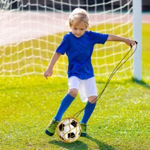 Outus 4 Pcs Kids Soccer Ball Trainer Soccer Juggle Kick Trainer Solo Handle Thro...