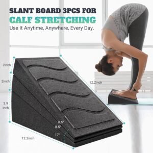 Slant Board for Calf Stretching, 5 Adjustable Angles Incline Board for Squat Wed...